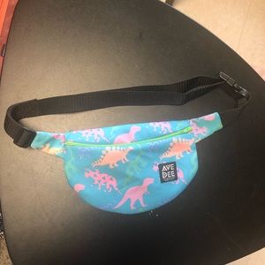 Light Blue Dinosaur Pattern Fanny Pack
